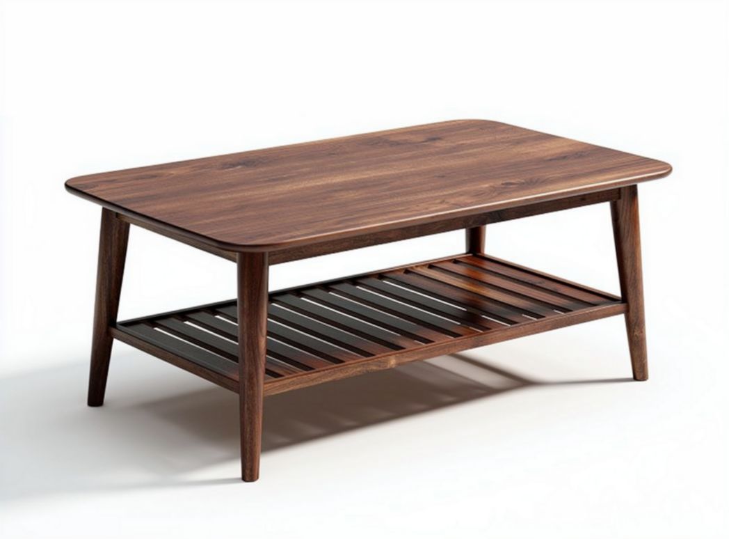 Tavolino da caffè in legno massello dimensioni 120 x 80 x 40cm naturale