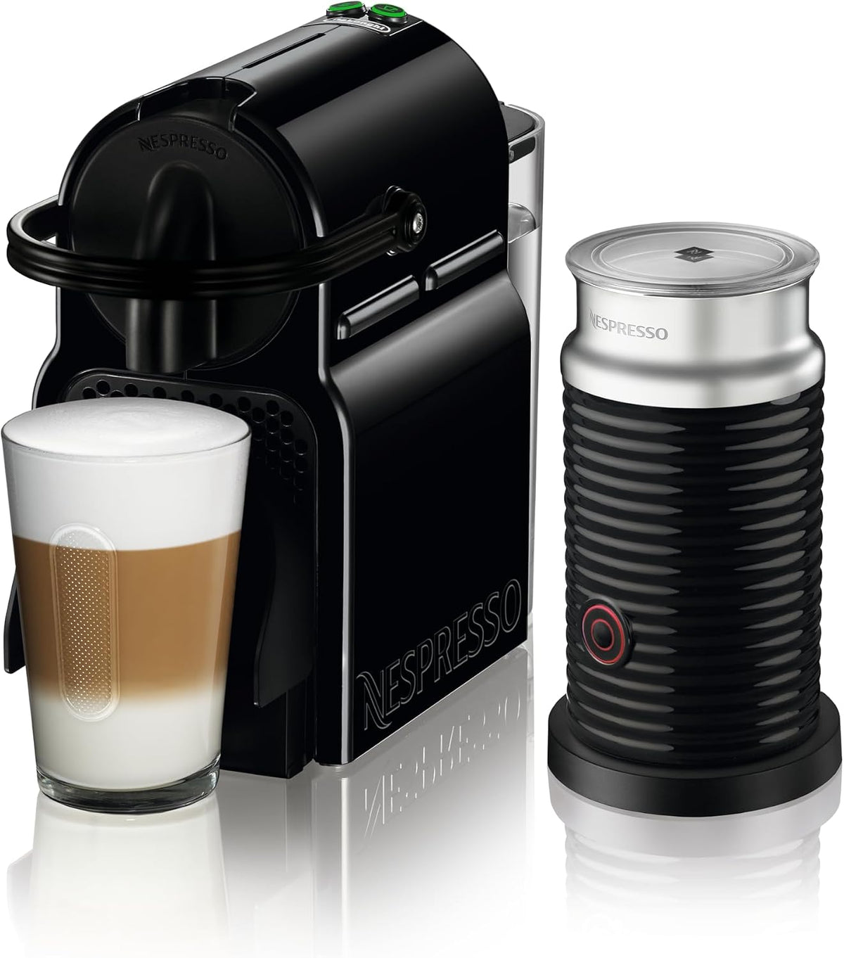 Nespresso Inissia Aeroccino EN80.BAE Macchina per Caffè Espresso, Black