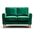 Divano marrone chiaro con struttura in metallo e dimensioni 150 x 80 x 75cm