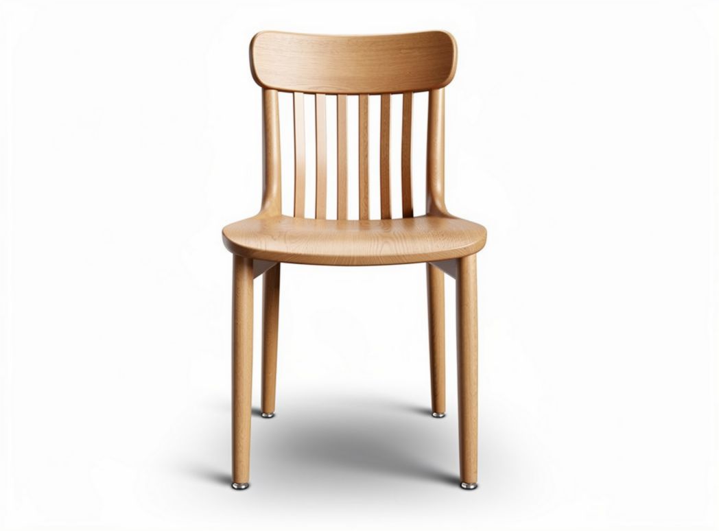 Sedia in legno di faggio con schienale curvo dimensioni 45 x 45 x 80cm