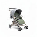 Carrozzina pieghevole in tessuto verde con telaio in alluminio 75 x 50 x 100cm