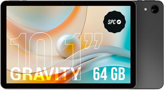 SPC GRAVITY 10.1 HD Android Tablet 64GB RAM 4GB Black | 10.1 inch display, 5000mAh battery, WiFi, Android 14, Google Family Link, Octa-Core, Bluetooth connectivity(10.1/64GB/Black)