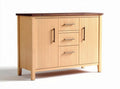 Credenza in legno di betulla con piano in noce misure 120 x 45 x 80cm