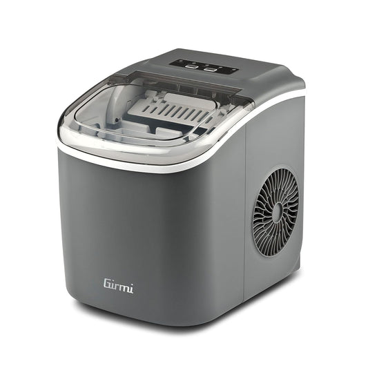 Girmi GH74 Fabbricatore di Ghiaccio,1100 cubetti x 24h, Spegnimento automatico, Accessori inclusi, Bianco(1,2 Litri)