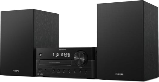 Philips TAM4555M2 Micro Hi-Fi System - 100W, Bass Reflex Speakers, DAB+/FM, CD, USB, Audio-in, Bluetooth 5.4, Auracast, Remote Control, Digital Sound Preset, Eco-Friendly Packaging